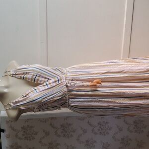 Blue Island Tie Front Maxi SunDress Size S